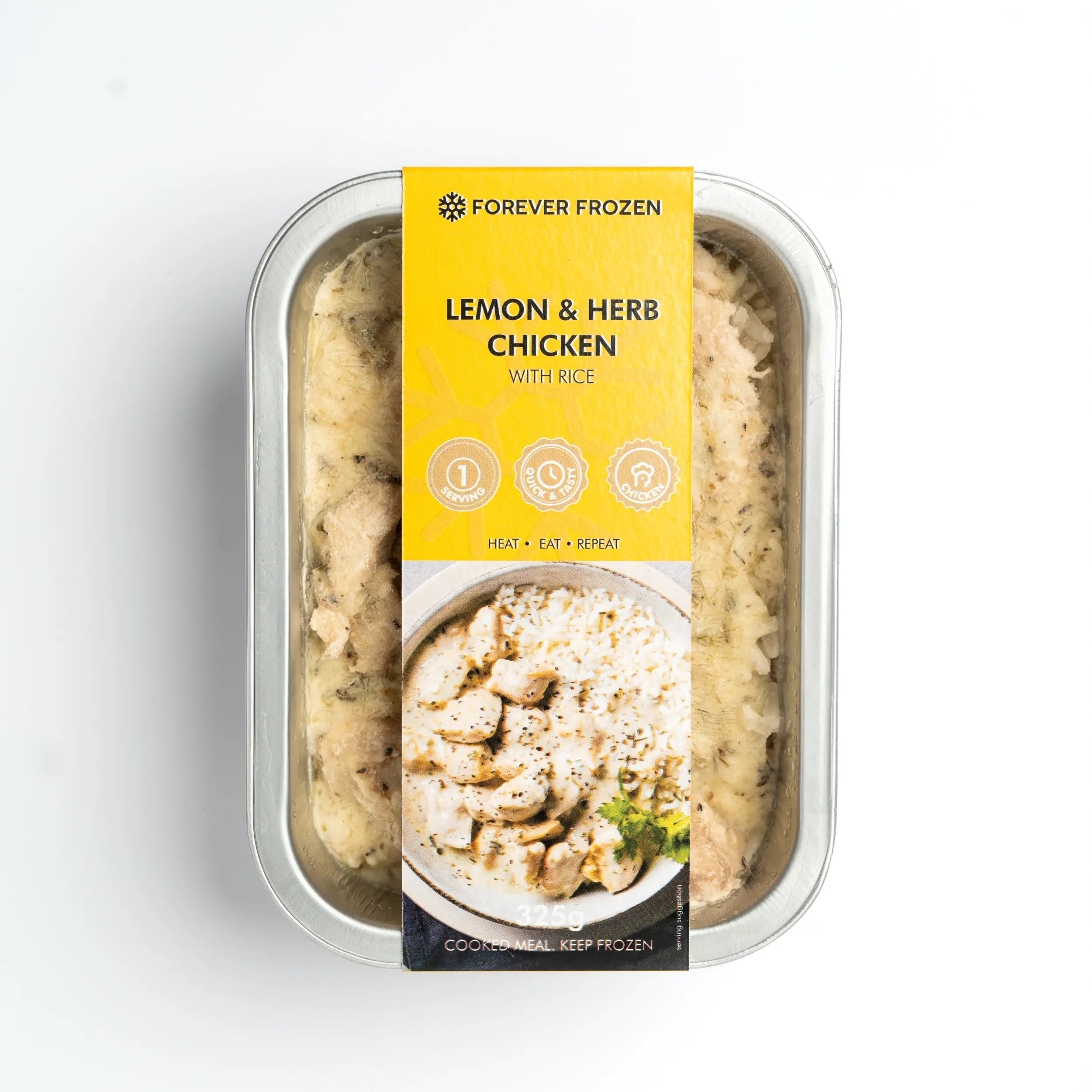 Creamy Lemon and Herb Chicken with Rice - Forever Frozen - CPT