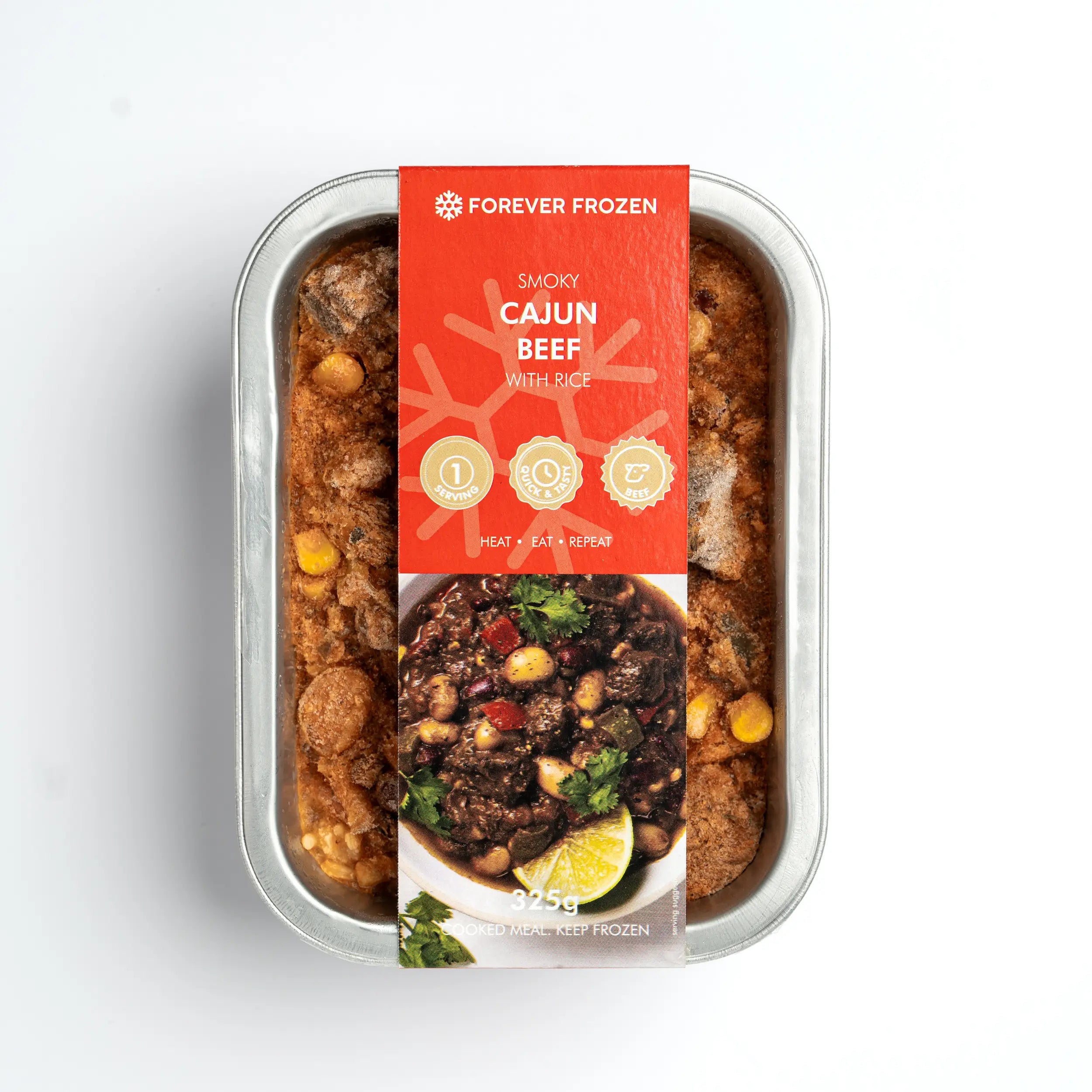 Smoky Cajun Beef with Rice - Forever Frozen - CPT