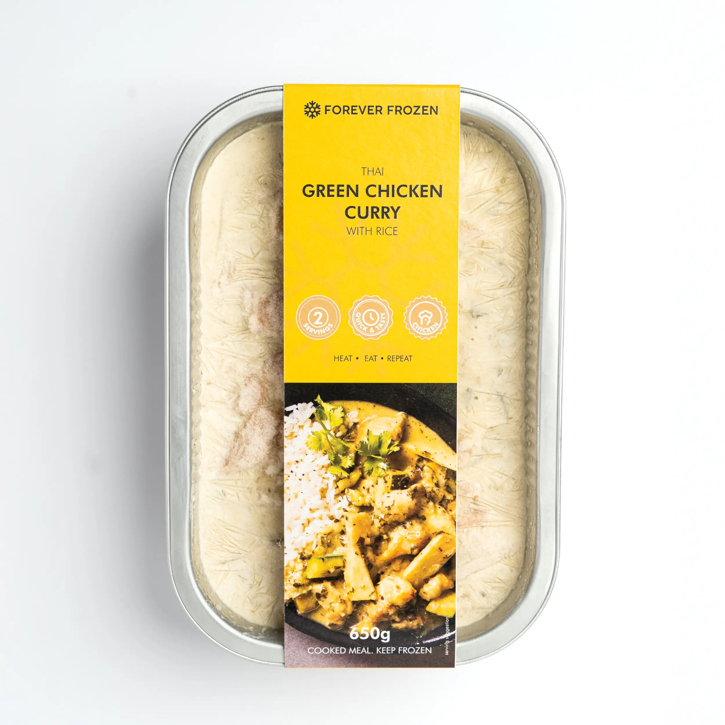 Thai Green Chicken Curry with Rice - Forever Frozen - CPT