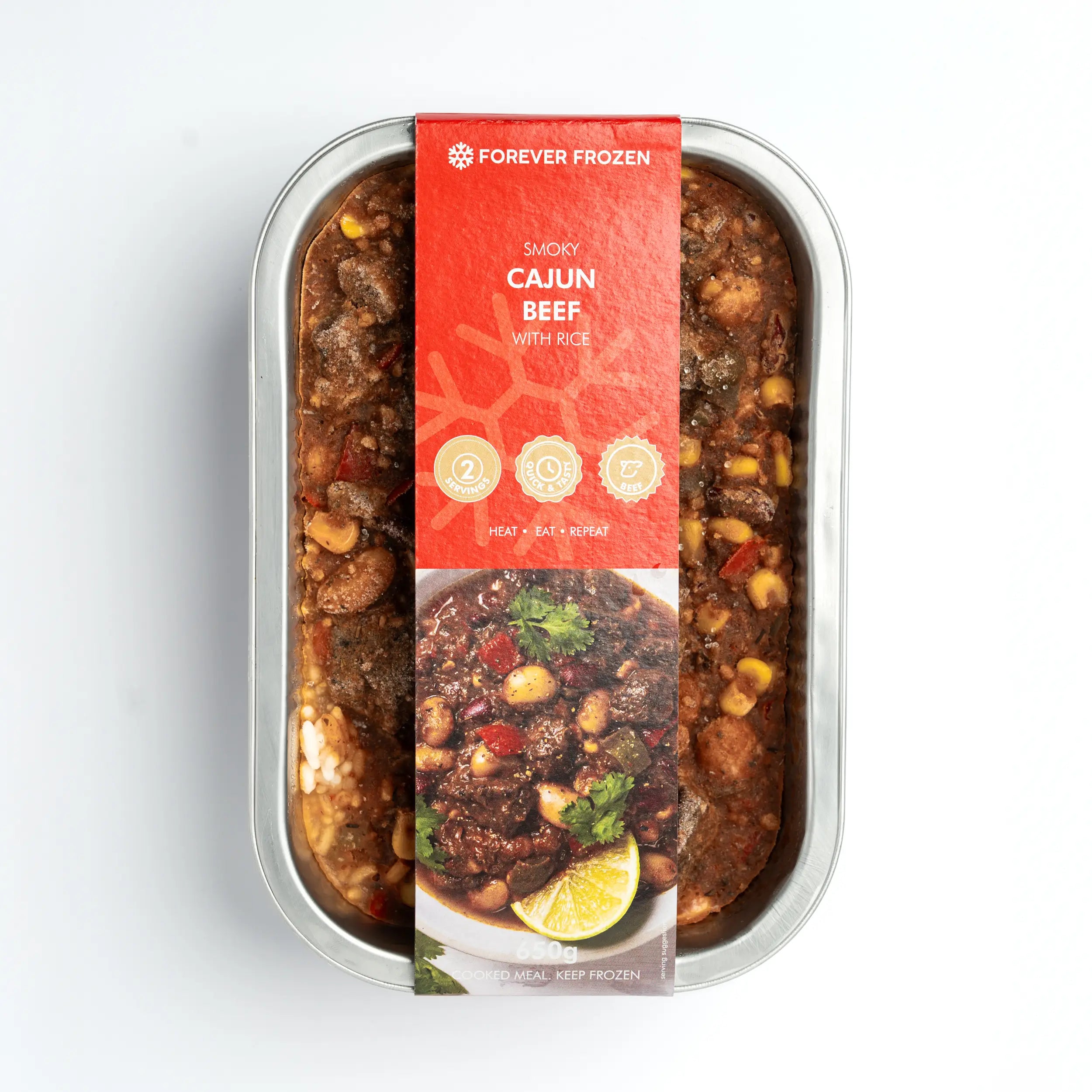 Smoky Cajun Beef with Rice - Forever Frozen - CPT