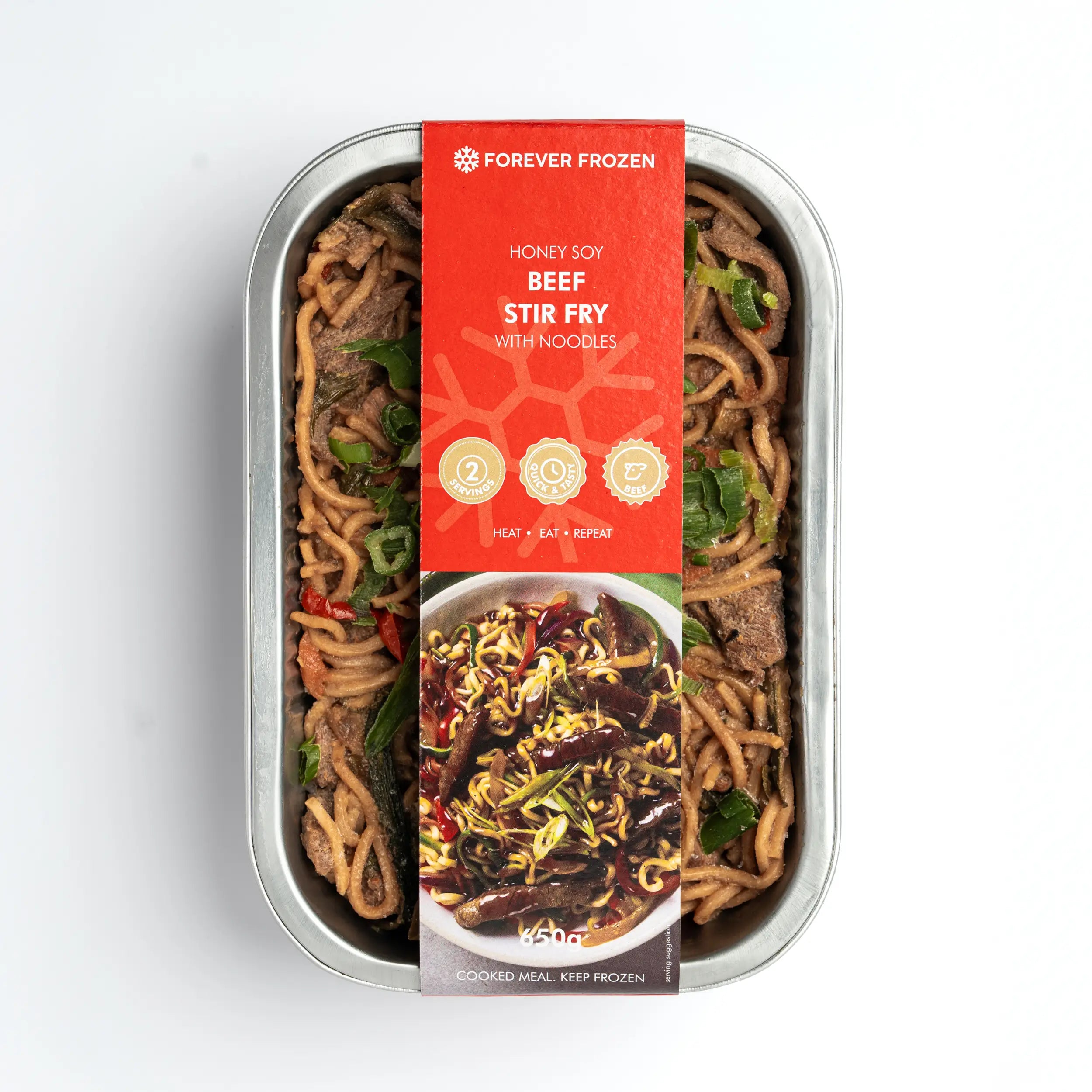 Honey Soy Beef Stir Fry with Noodles - Forever Frozen - CPT