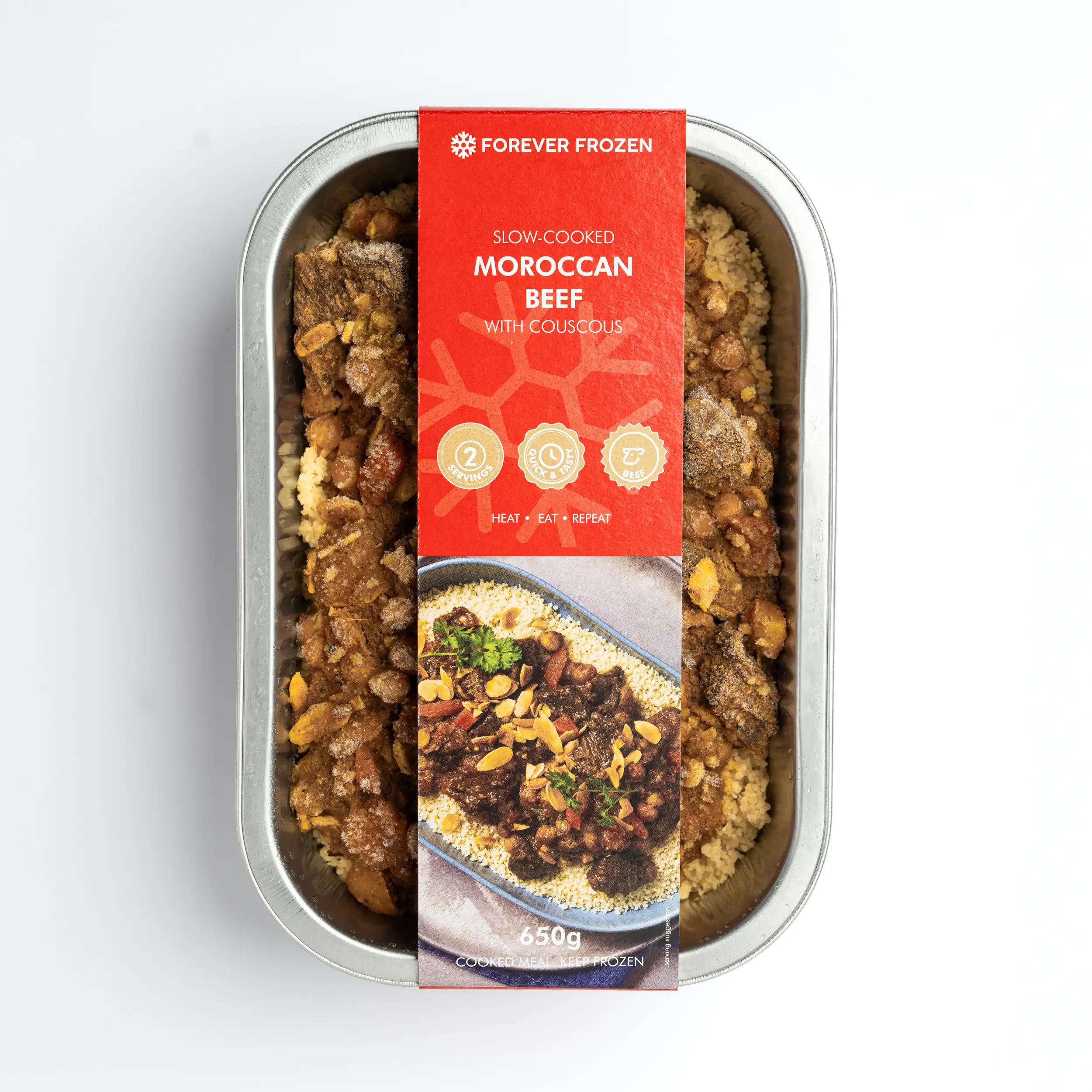 Slow-Cooked Moroccan Beef with Couscous - Forever Frozen - CPT