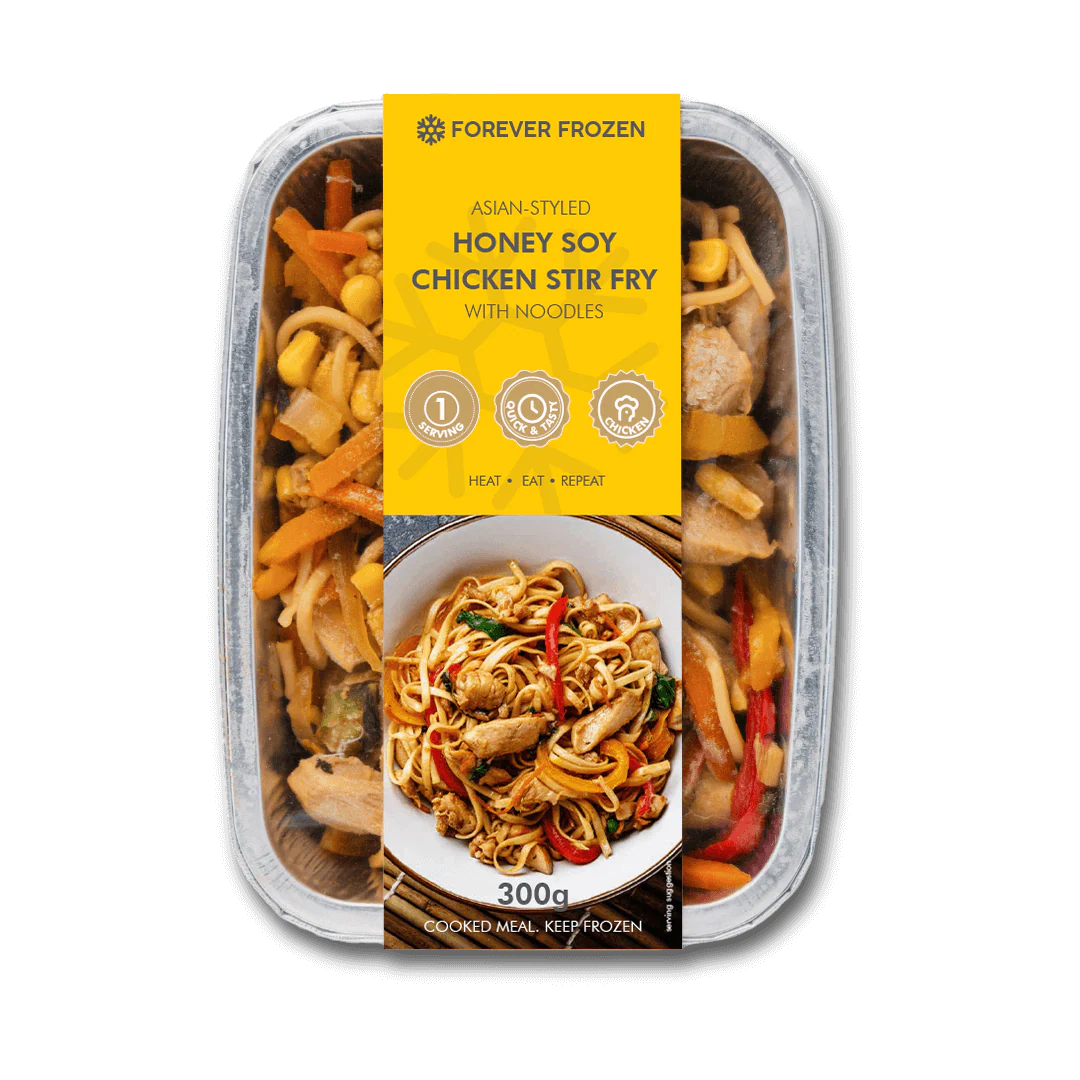 Asian-Styled Honey Soy Chicken Stir Fry with Noodles - Forever Frozen - CPT