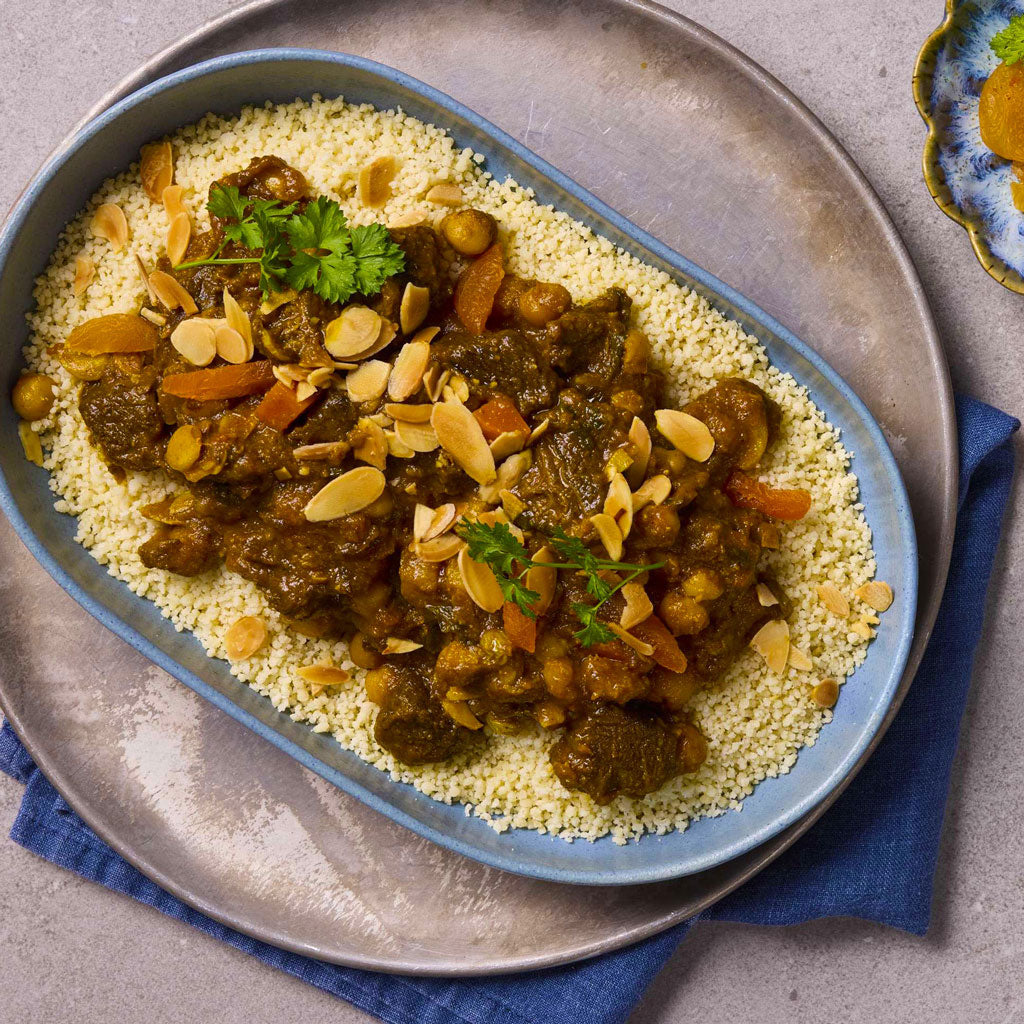 Slow-Cooked Moroccan Beef with Couscous - Forever Frozen - CPT