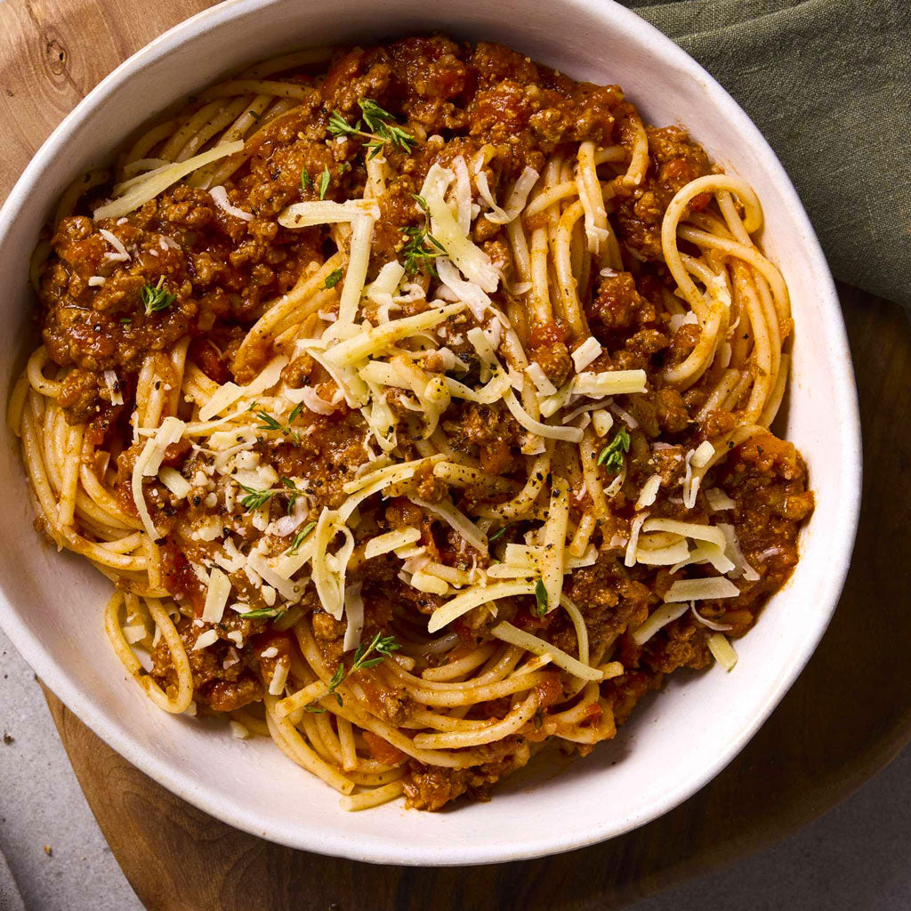 Classic Spaghetti Bolognese with Cheese - Forever Frozen - CPT