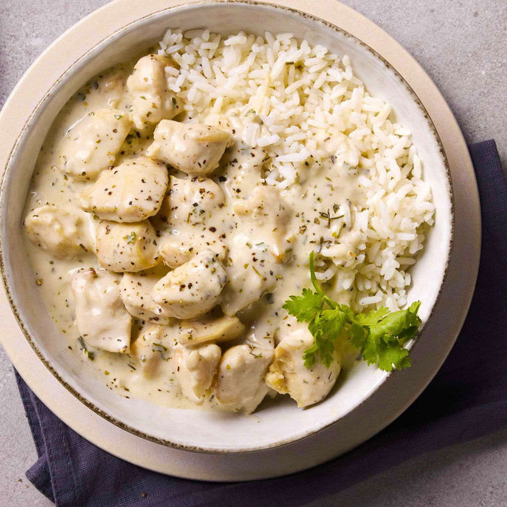 Creamy Lemon and Herb Chicken with Rice