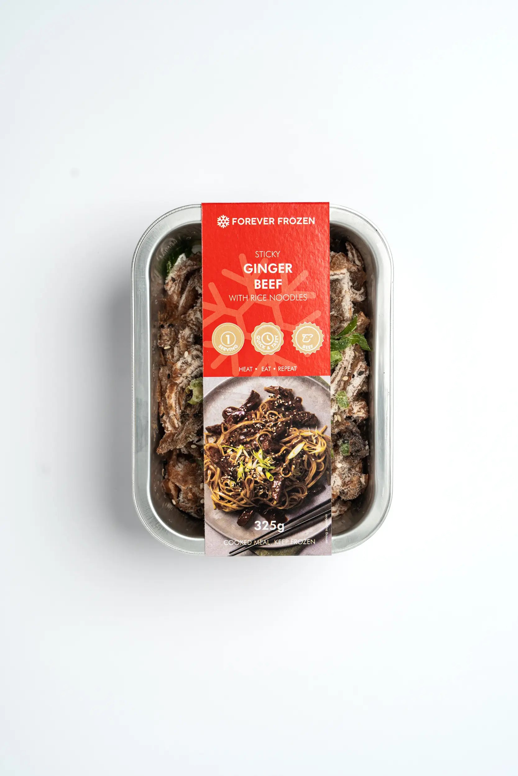 Sticky Ginger Beef with Rice Noodles - Forever Frozen - CPT