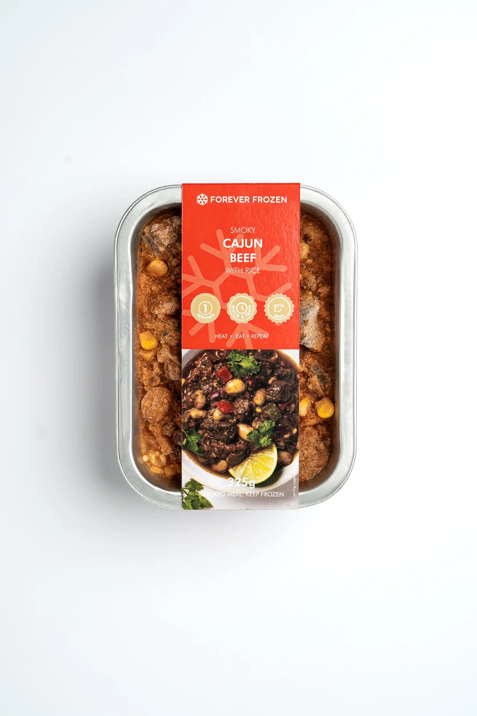 Smoky Cajun Beef with Rice - Forever Frozen - CPT