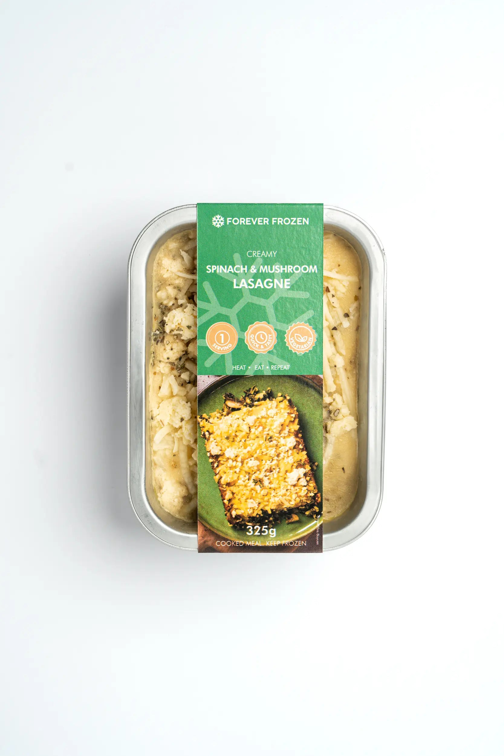 Creamy Spinach and Mushroom Lasagne - Forever Frozen - CPT