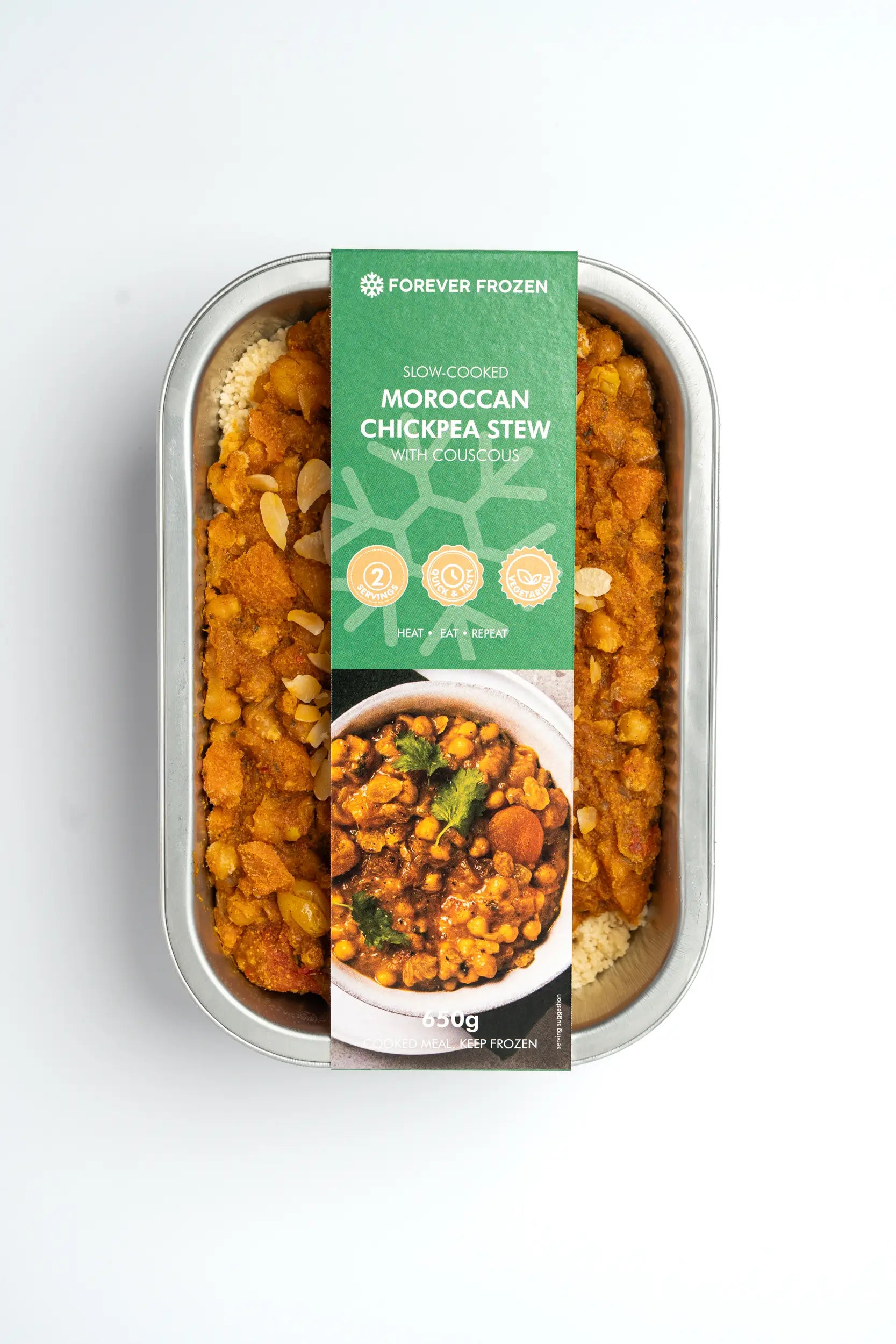 Slow-Cooked Moroccan Chickpea Stew with Couscous - Forever Frozen - CPT