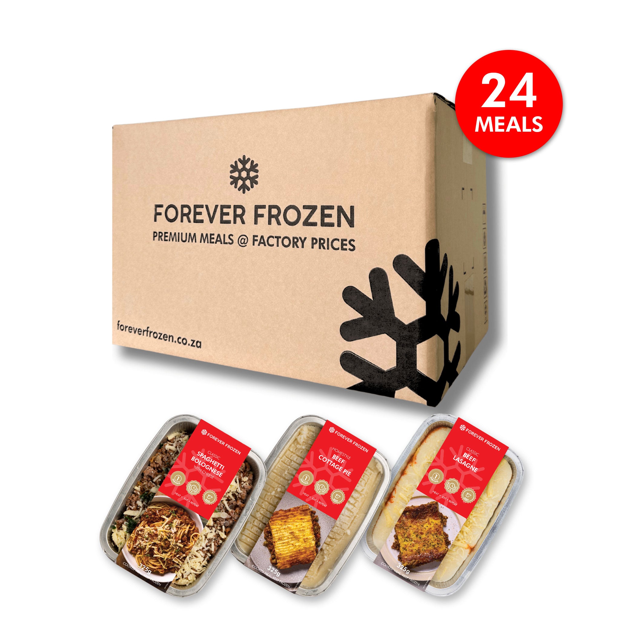 BEEF - Value Pack - 24 x Meals - Forever Frozen - CPT